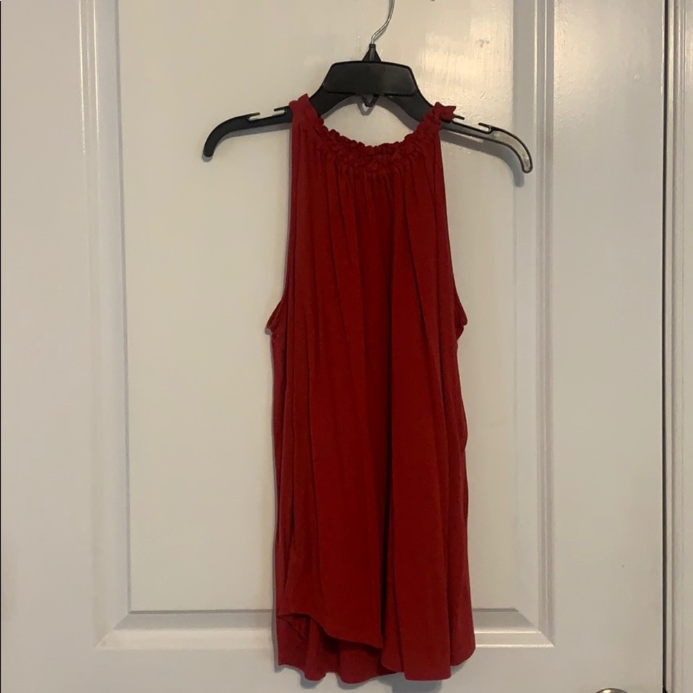 LOFT sleeveless top - burnt orange - small petite